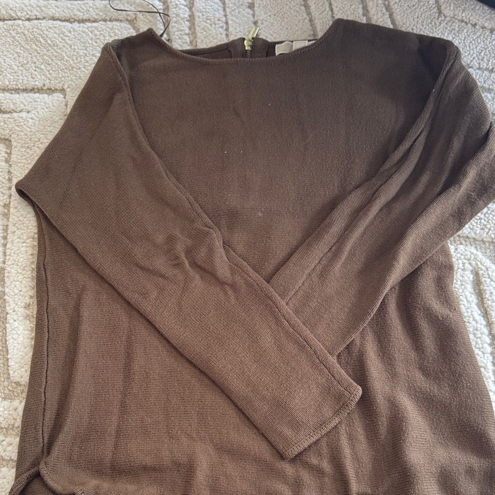 Dark olive almost brown  Women's long sleeve shirt (sweater)